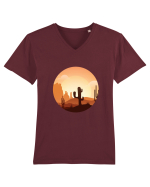 Desert Cactus Tricou mânecă scurtă guler V Bărbat Presenter
