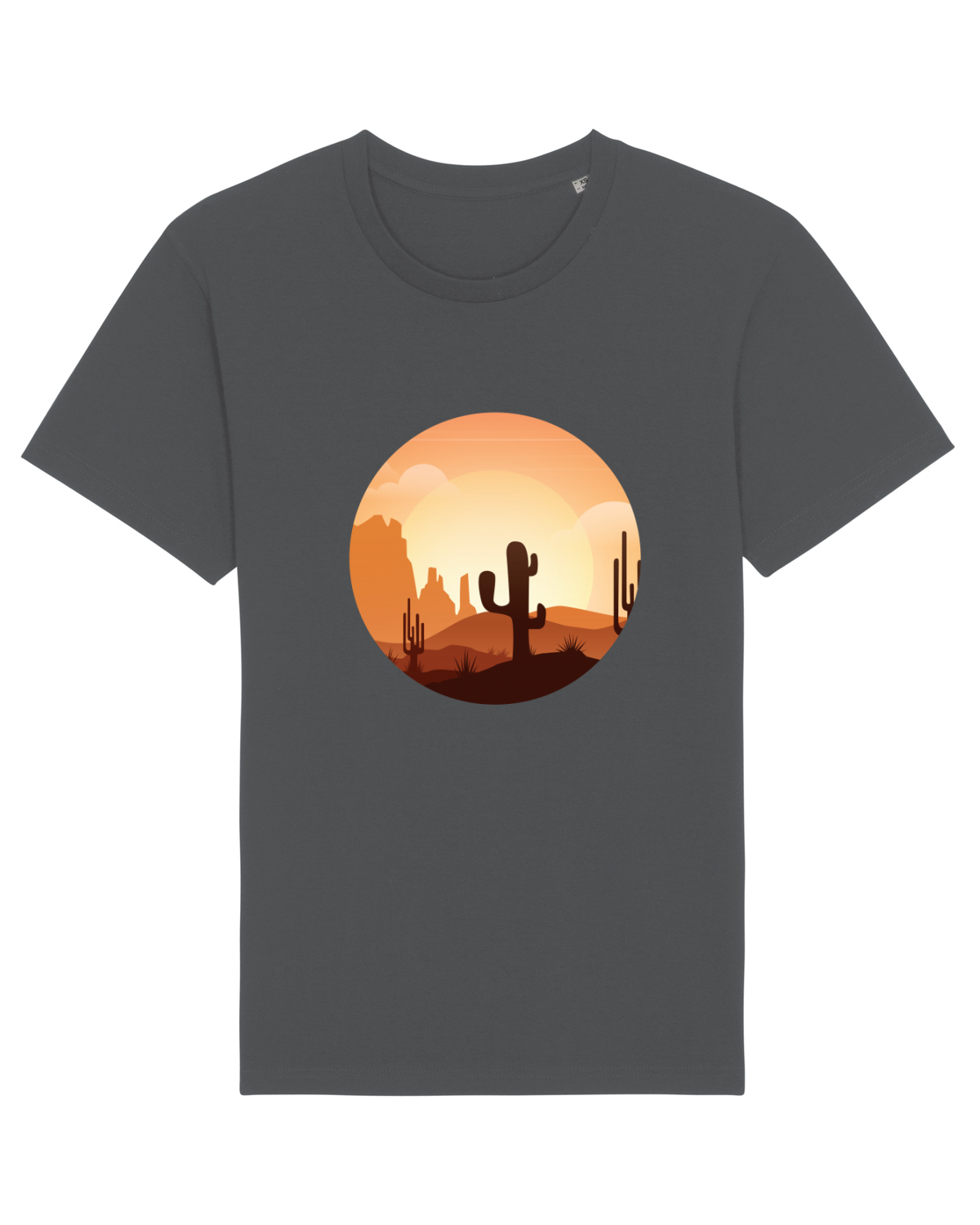 Tricou mânecă scurtă Unisex Rocker Anthracite
