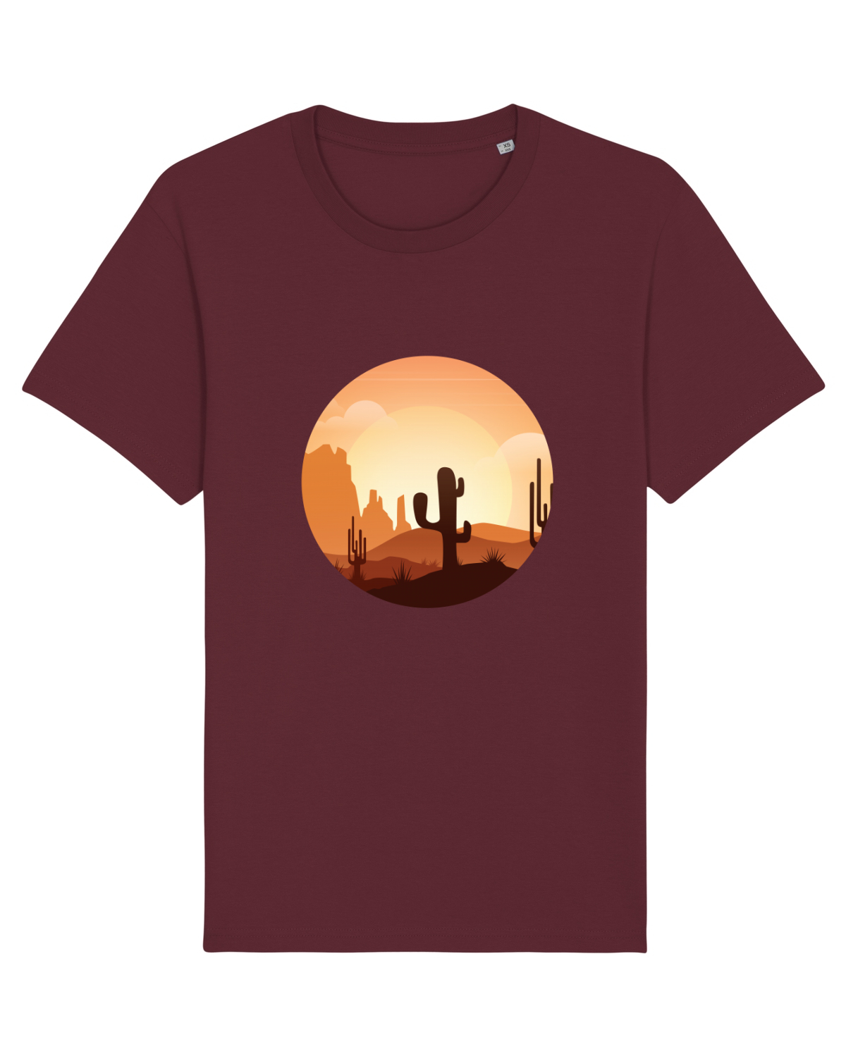 Tricou mânecă scurtă Unisex Rocker Burgundy