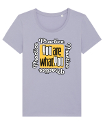 You are what you practice Tricou mânecă scurtă guler larg fitted Damă Expresser