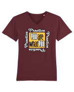 You are what you practice Tricou mânecă scurtă guler V Bărbat Presenter