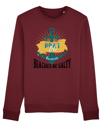 Beaches Be Salty Burgundy