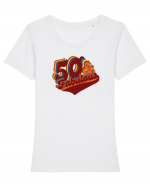 Zi De Nastere.50 De Ani  Tricou mânecă scurtă guler larg fitted Damă Expresser