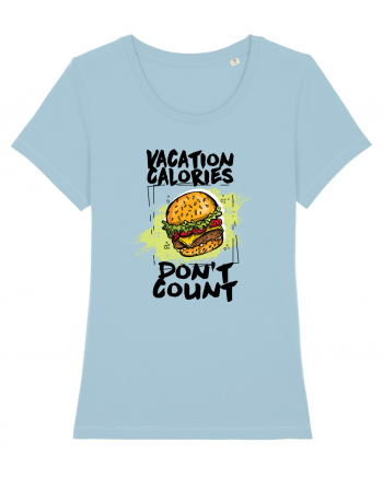 Vacation Calories Burger Sky Blue