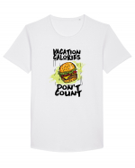 Vacation Calories Burger Tricou mânecă scurtă guler larg Bărbat Skater