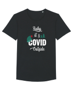 Baby is COVID Outside Tricou mânecă scurtă guler larg Bărbat Skater