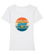 Boom! Tricou mânecă scurtă guler larg fitted Damă Expresser