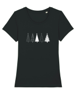 Christmas Tree Tricou mânecă scurtă guler larg fitted Damă Expresser