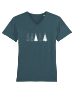 Christmas Tree Tricou mânecă scurtă guler V Bărbat Presenter