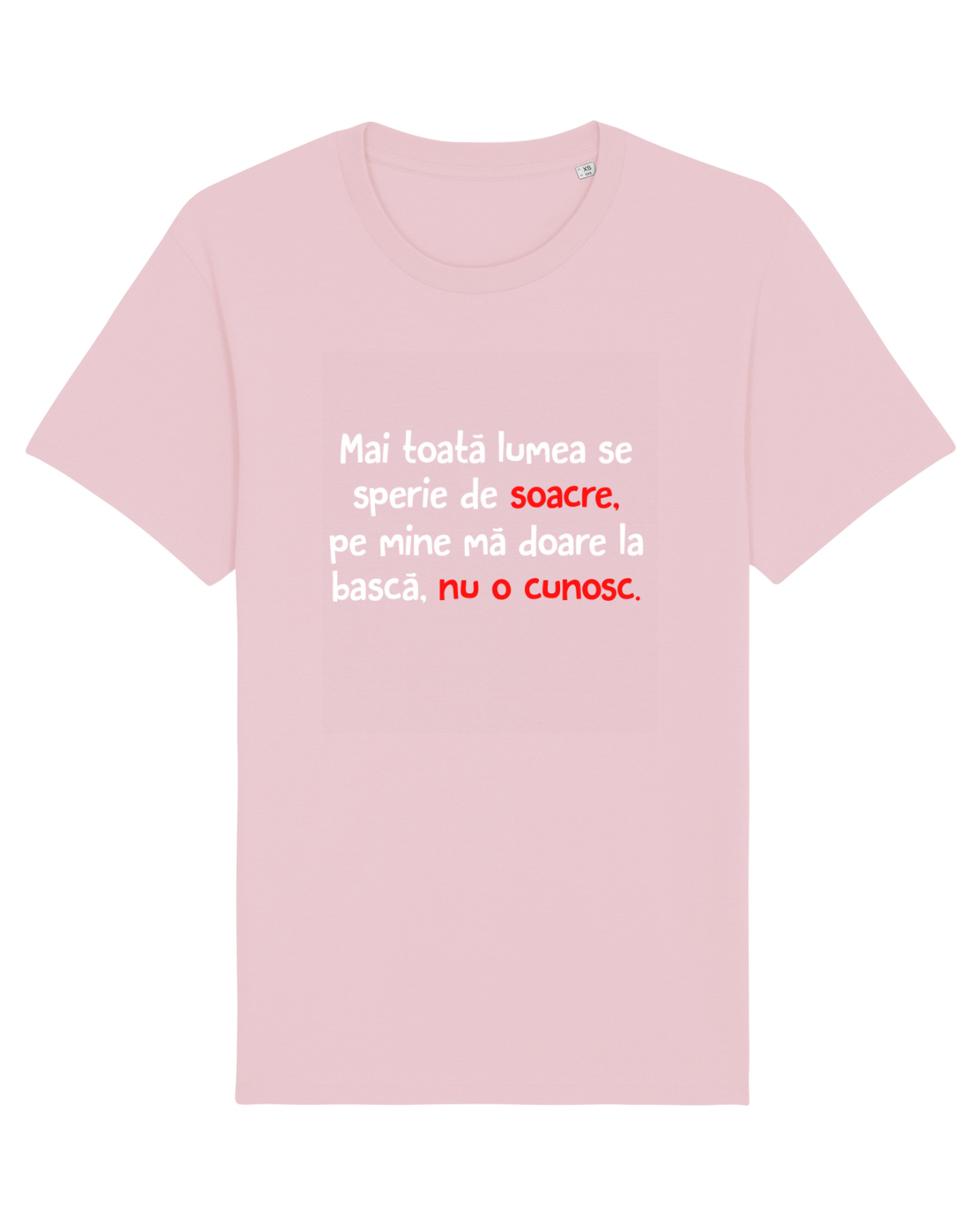 Tricou mânecă scurtă Unisex Rocker Cotton Pink