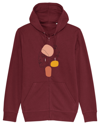 Line Faces Burgundy