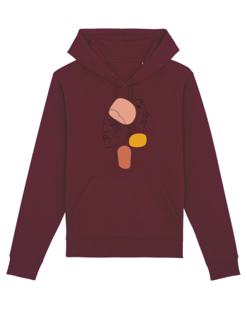 Line Faces Burgundy