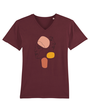 Line Faces Burgundy