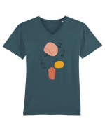 Line Faces Tricou mânecă scurtă guler V Bărbat Presenter