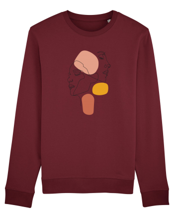Line Faces Burgundy