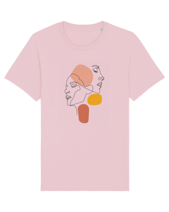 Line Faces Cotton Pink