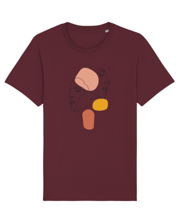 Line Faces Burgundy