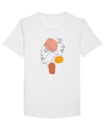 Line Faces Tricou mânecă scurtă guler larg Bărbat Skater