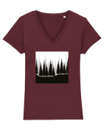 Forest Tricou mânecă scurtă guler V Damă Evoker