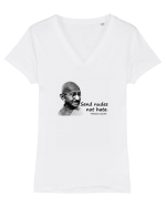 Gandhi Tricou mânecă scurtă guler V Damă Evoker