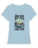 Lake Sun Tricou mânecă scurtă guler larg fitted Damă Expresser