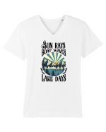 Lake Sun Tricou mânecă scurtă guler V Bărbat Presenter