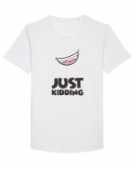 Just Kidding Tricou mânecă scurtă guler larg Bărbat Skater