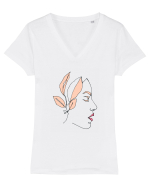 Leaf Girl Tricou mânecă scurtă guler V Damă Evoker