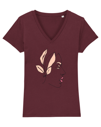 Leaf Girl Burgundy