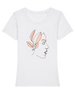 Leaf Girl Tricou mânecă scurtă guler larg fitted Damă Expresser