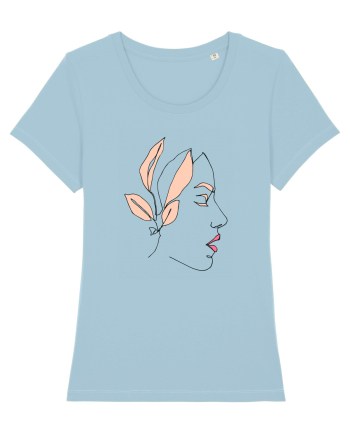 Leaf Girl Sky Blue