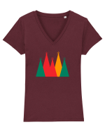 Merry Christmas Tricou mânecă scurtă guler V Damă Evoker