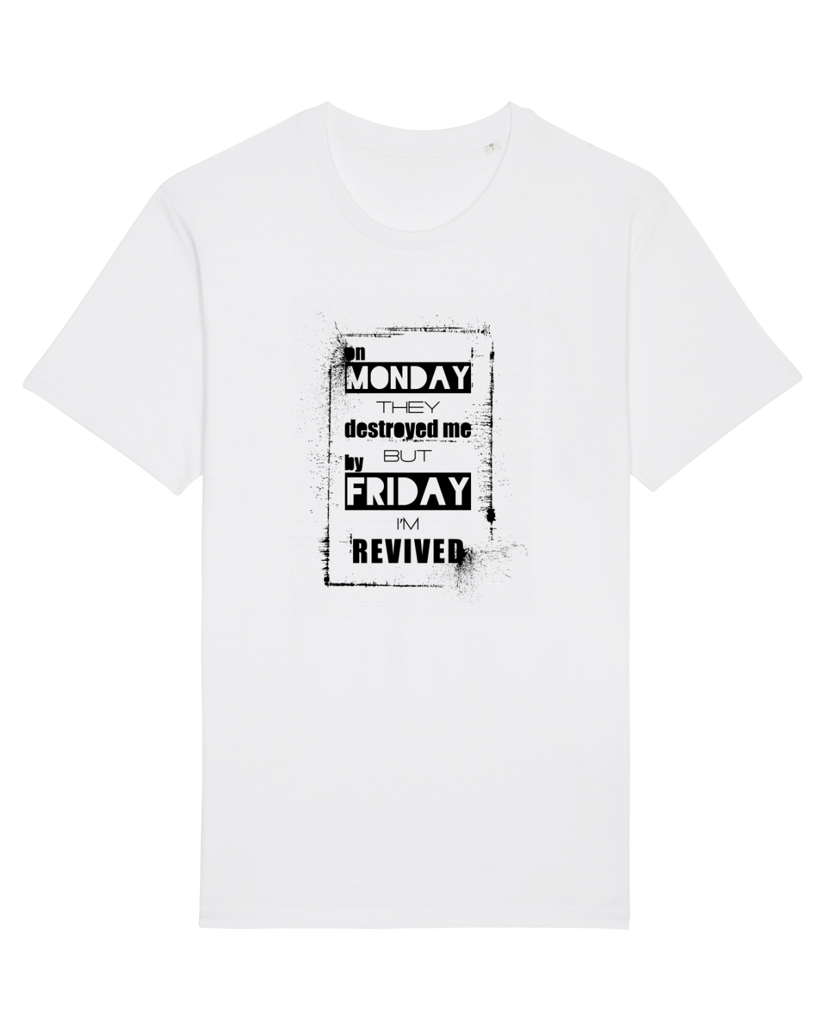 Tricou mânecă scurtă Unisex Rocker White