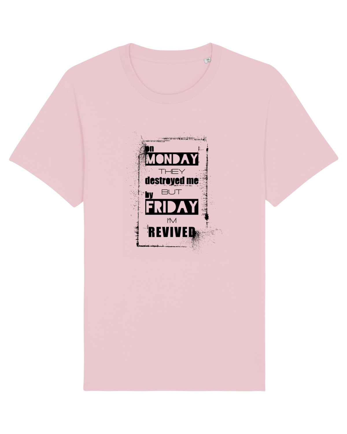 Tricou mânecă scurtă Unisex Rocker Cotton Pink