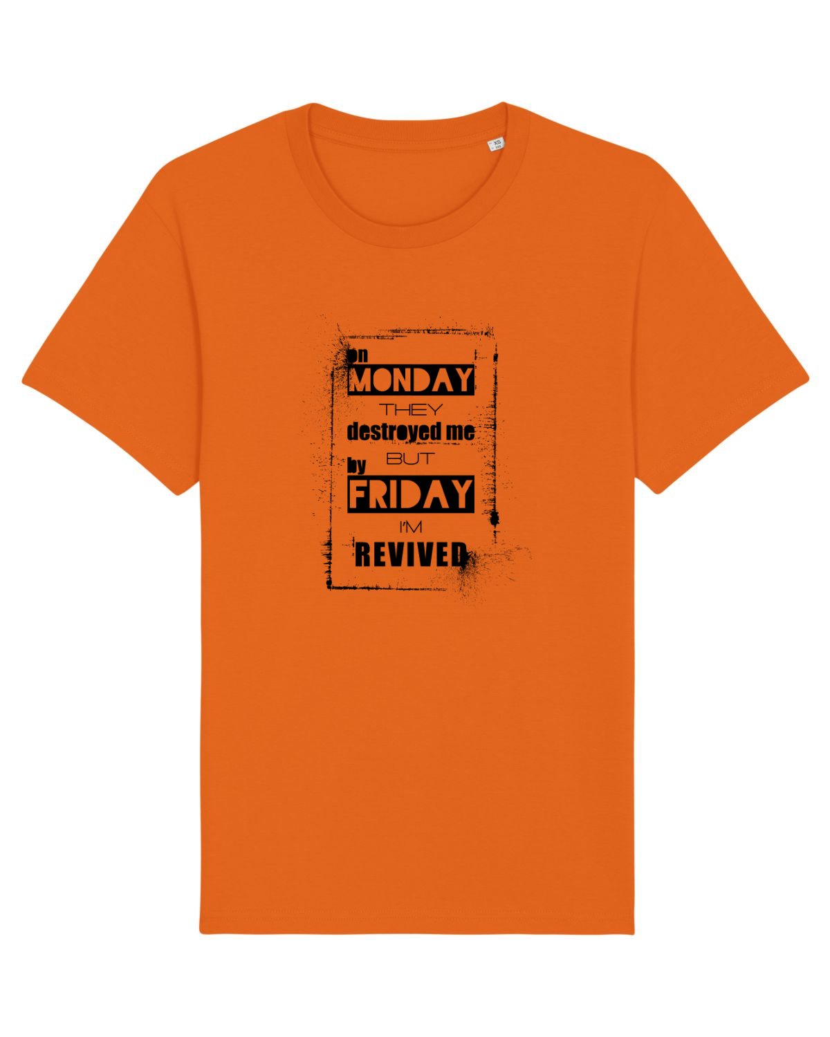 Tricou mânecă scurtă Unisex Rocker Bright Orange