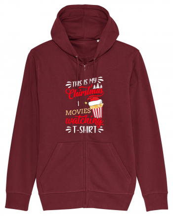 Christmas Movies T Shirt Burgundy