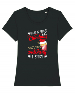 Christmas Movies T Shirt Tricou mânecă scurtă guler larg fitted Damă Expresser