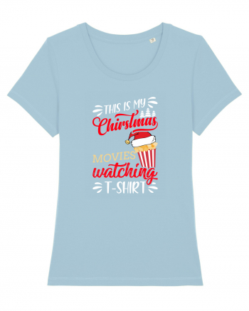 Christmas Movies T Shirt Sky Blue