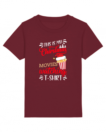 Christmas Movies T Shirt Burgundy