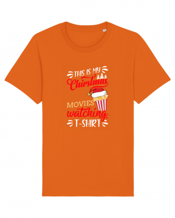 Christmas Movies T Shirt Bright Orange