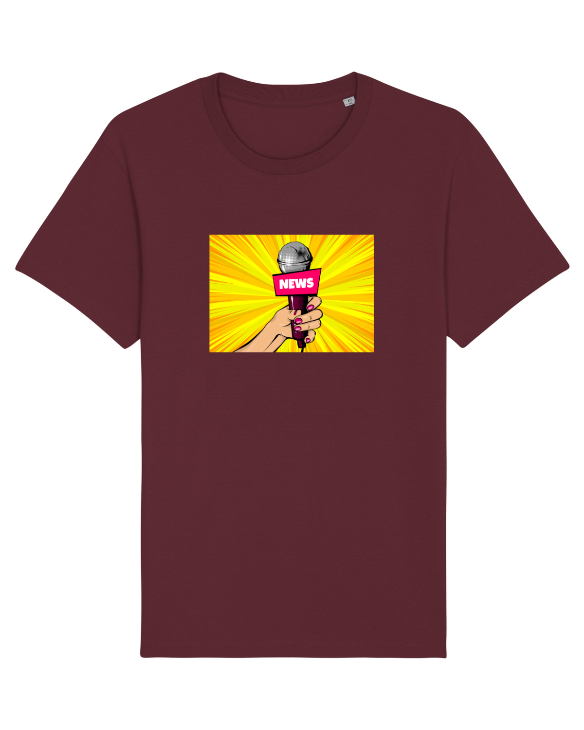 Tricou mânecă scurtă Unisex Rocker Burgundy