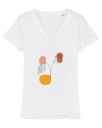 Plant Tricou mânecă scurtă guler V Damă Evoker