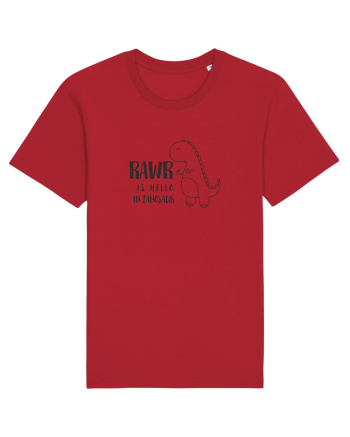 Rawr Is Hello In Dinosaur Red
