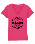 Endless Summer Vacation Tricou mânecă scurtă guler V Damă Evoker