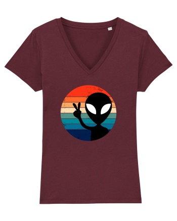 Retro Alien Burgundy