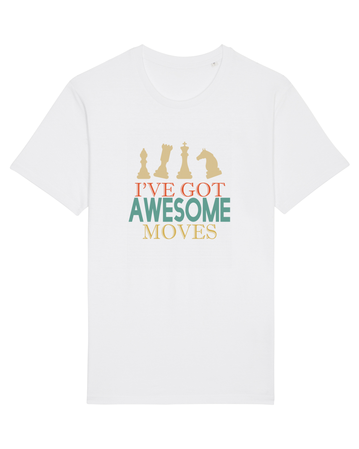 Tricou mânecă scurtă Unisex Rocker White