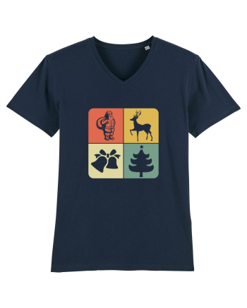 Retro Christmas French Navy