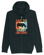 Save the Chubby Unicorns Hanorac cu fermoar Unisex Connector