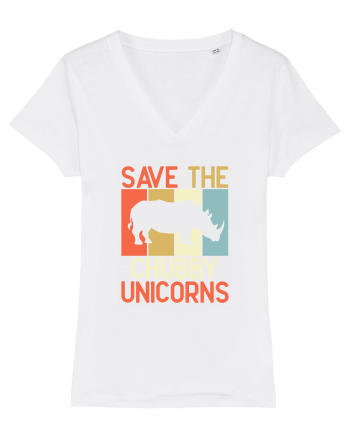 Save the Chubby Unicorns White