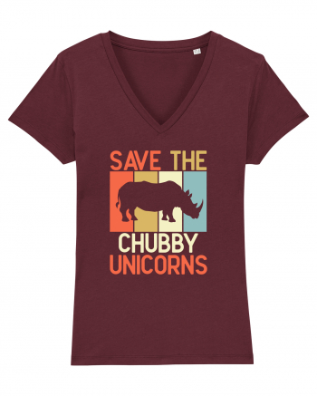 Save the Chubby Unicorns Burgundy